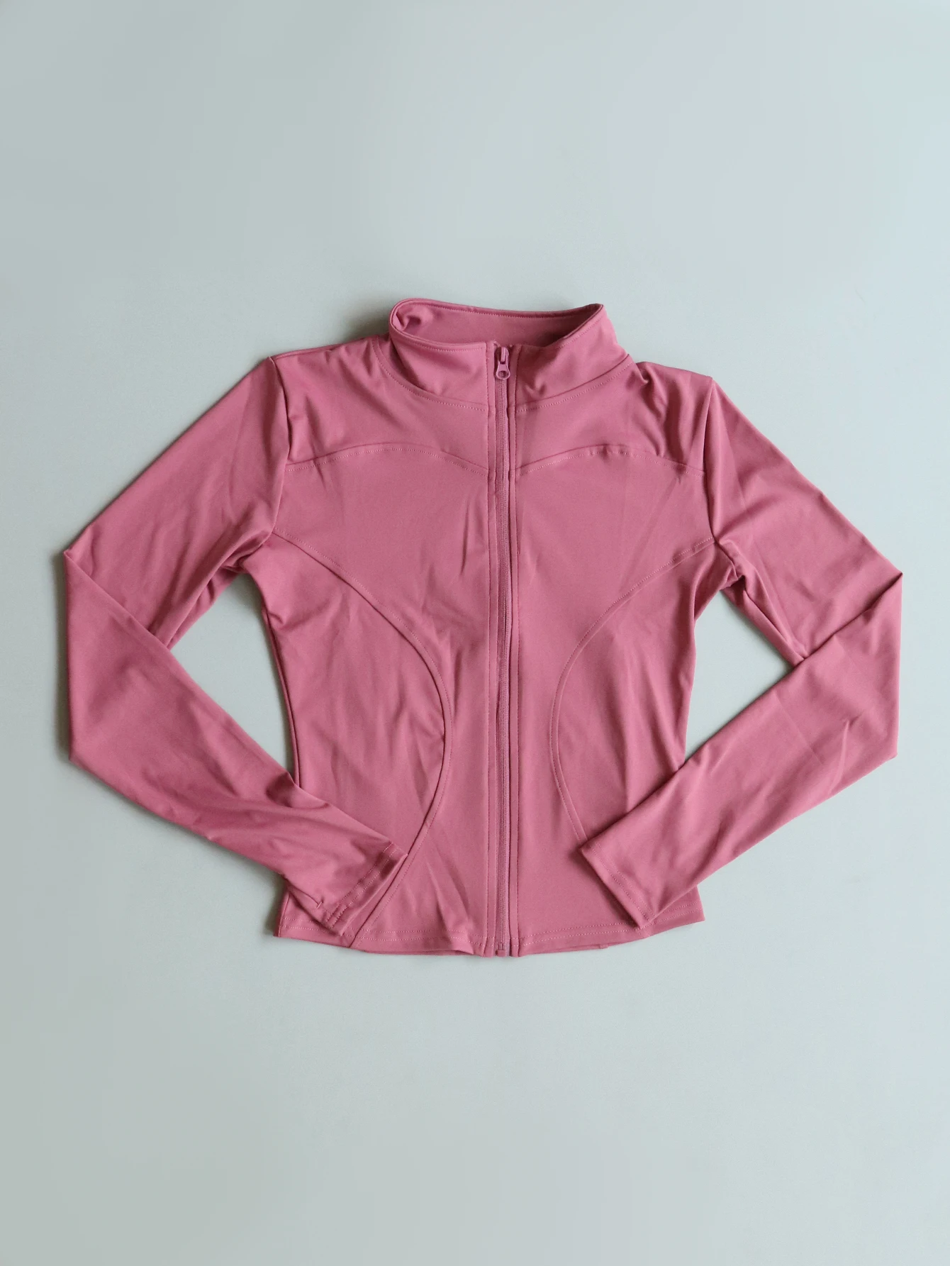 Fitfemme Women's Slim Fit Sports Jacket - High Neck, Full Zip, Long Sleeve, Multiple Colors for Yoga & Workout