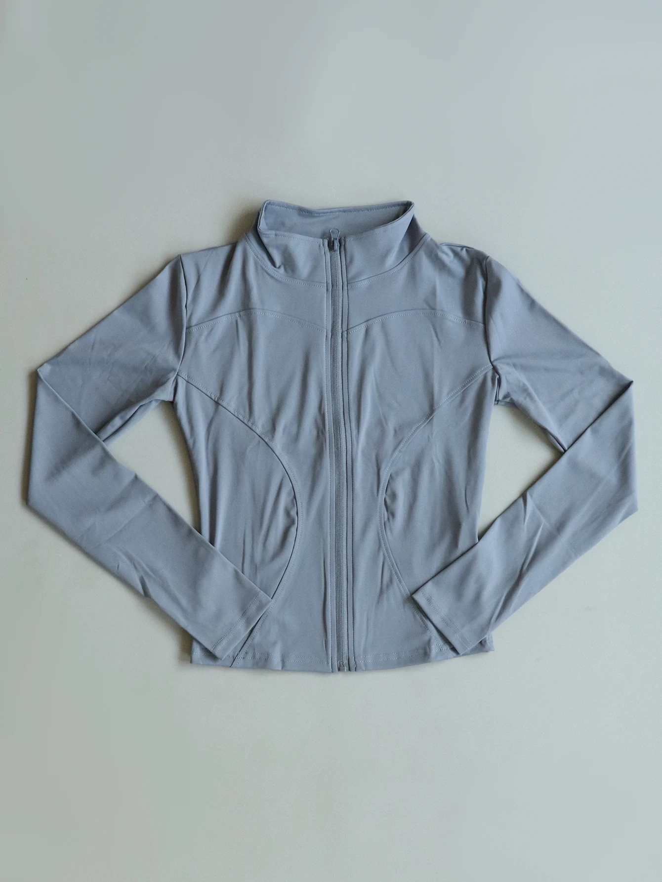 Fitfemme Women's Slim Fit Sports Jacket - High Neck, Full Zip, Long Sleeve, Multiple Colors for Yoga & Workout