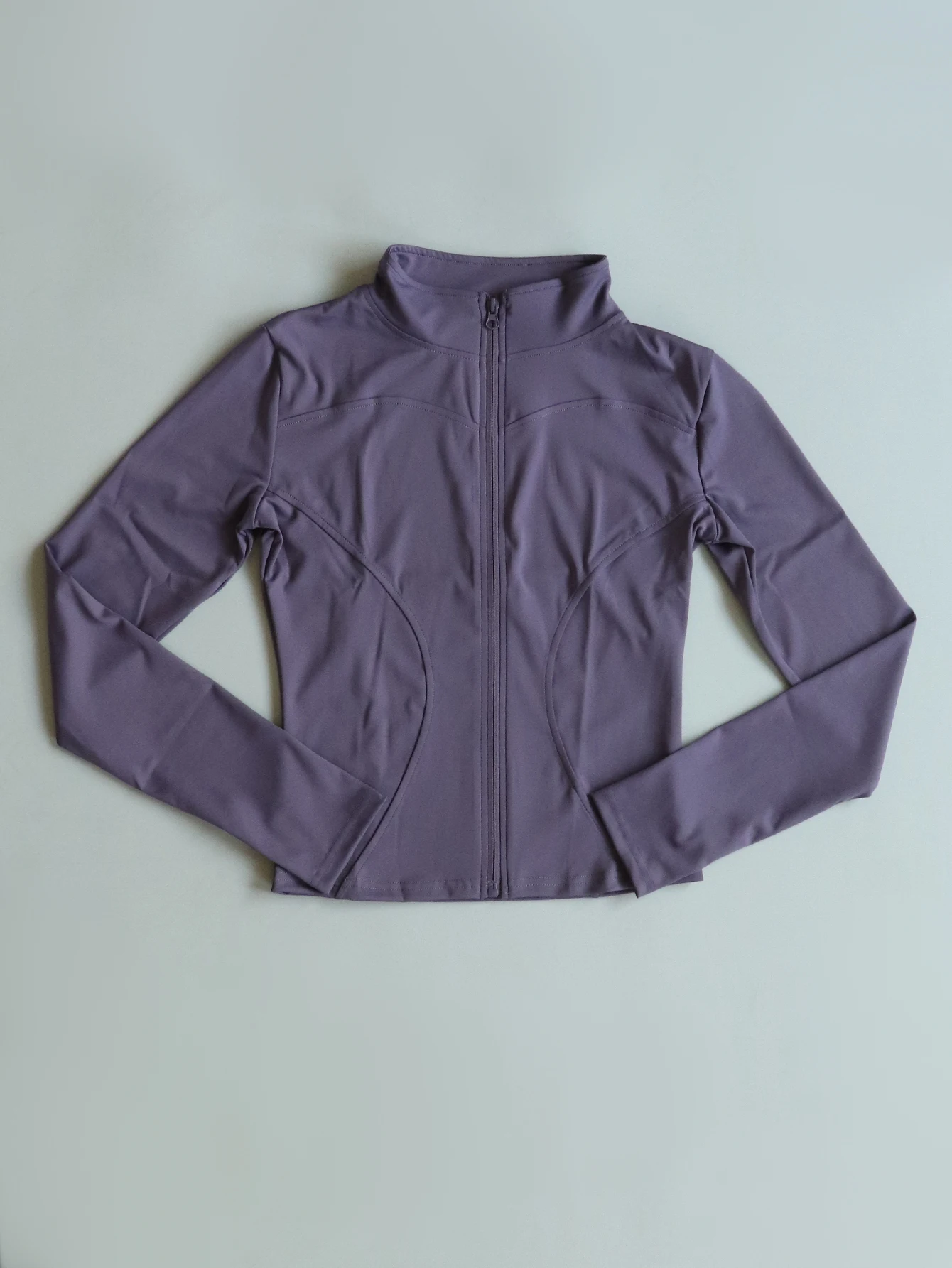 Fitfemme Women's Slim Fit Sports Jacket - High Neck, Full Zip, Long Sleeve, Multiple Colors for Yoga & Workout