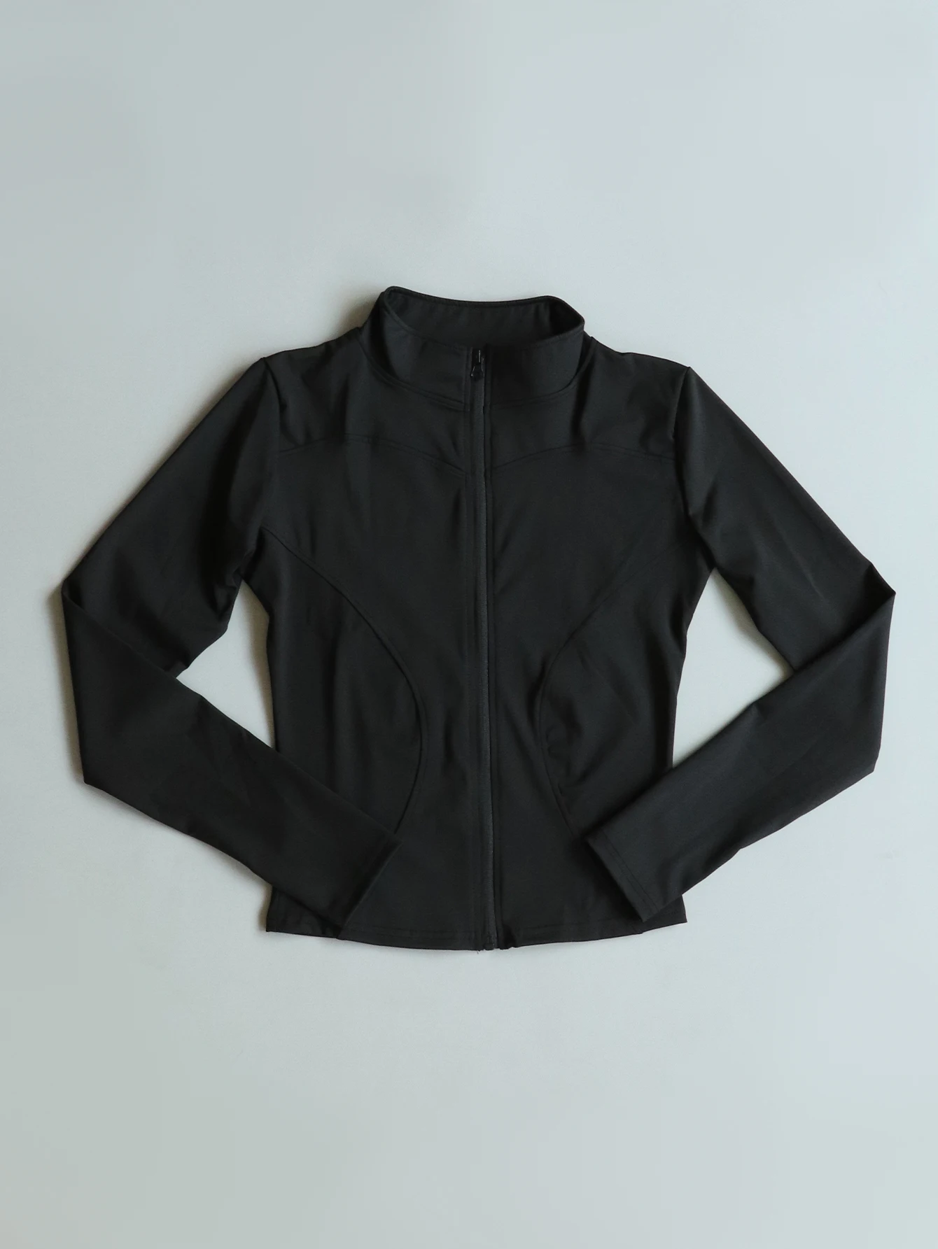 Fitfemme Women's Slim Fit Sports Jacket - High Neck, Full Zip, Long Sleeve, Multiple Colors for Yoga & Workout