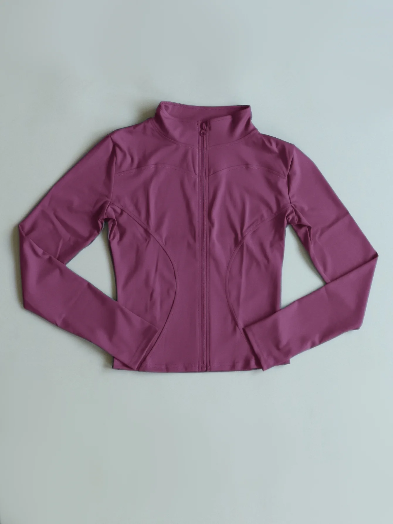 Fitfemme Women's Slim Fit Sports Jacket - High Neck, Full Zip, Long Sleeve, Multiple Colors for Yoga & Workout