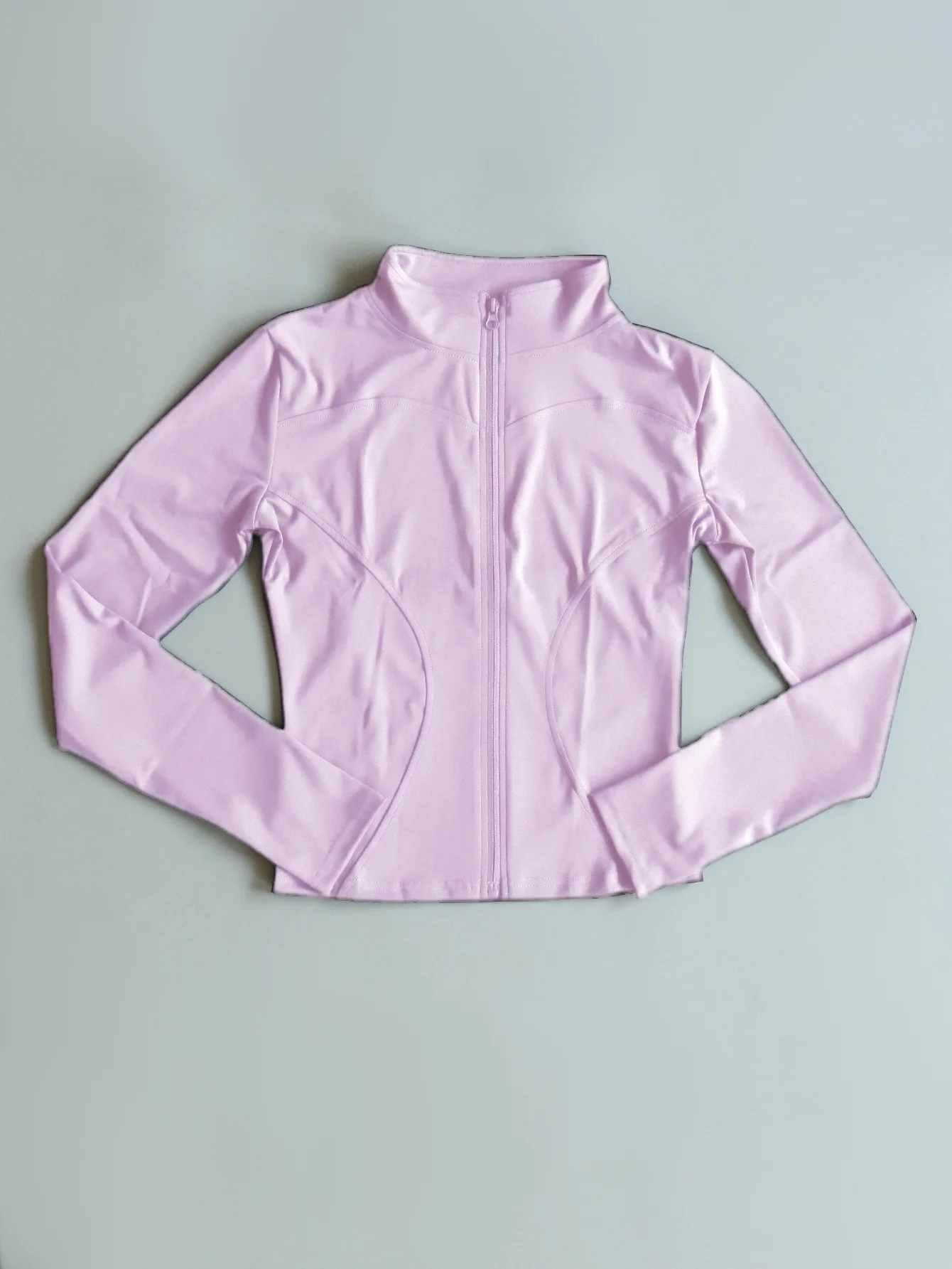 Fitfemme Women's Slim Fit Sports Jacket - High Neck, Full Zip, Long Sleeve, Multiple Colors for Yoga & Workout