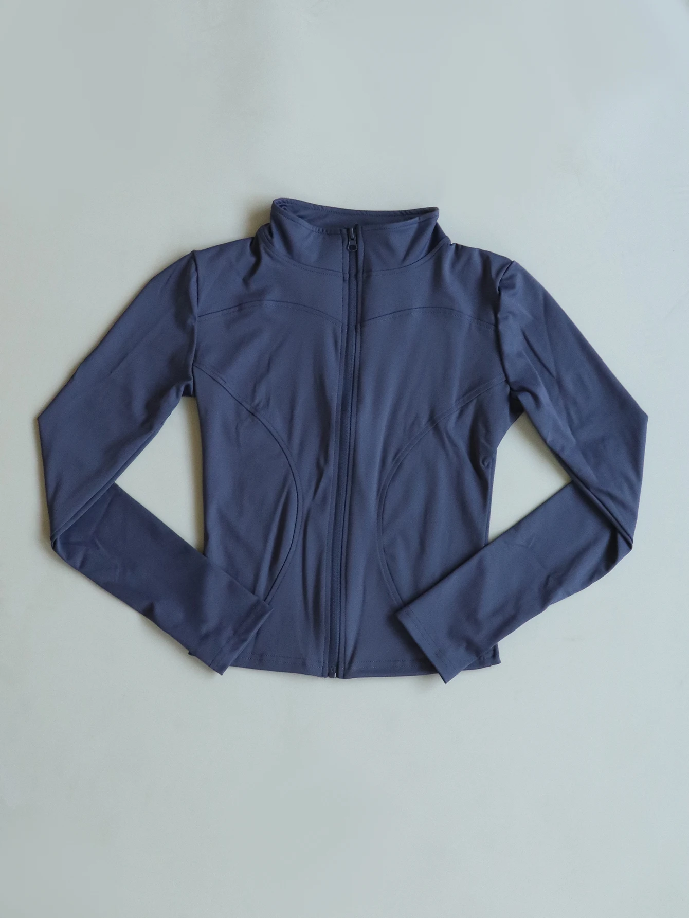 Fitfemme Women's Slim Fit Sports Jacket - High Neck, Full Zip, Long Sleeve, Multiple Colors for Yoga & Workout