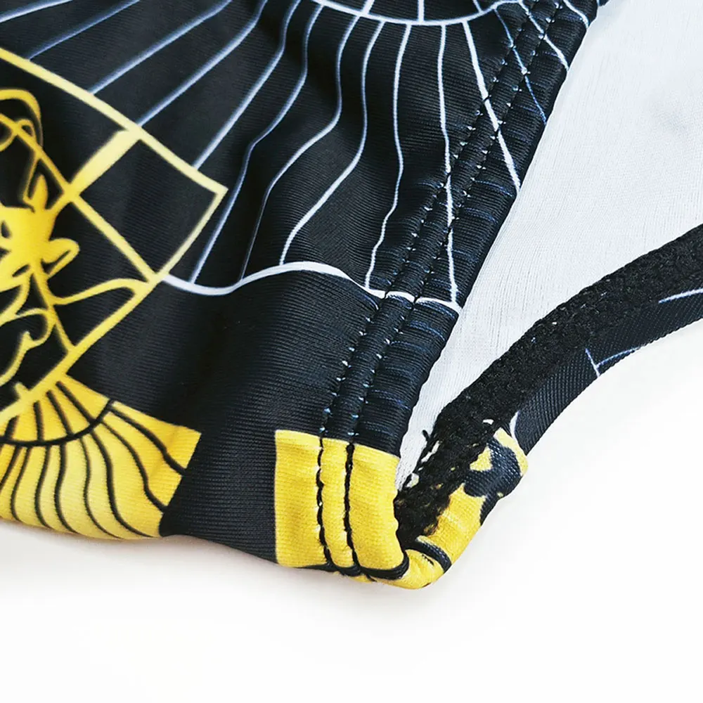 UXH Brand Men's Swimwear short With Push-Up Black Trunks Boxer Hi-Q Sexy Men Breathable Swim Suit Speed Matching Beach Shorts