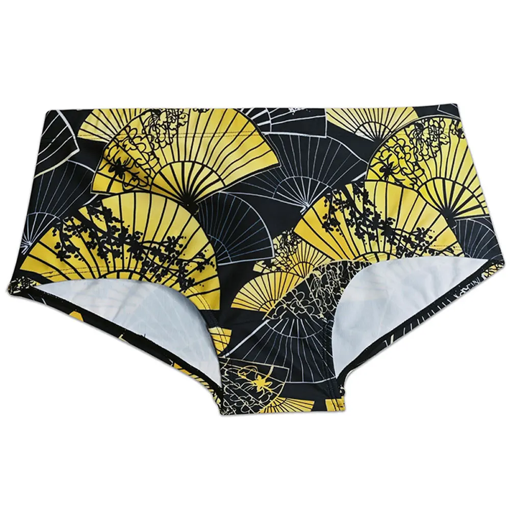UXH Brand Men's Swimwear short With Push-Up Black Trunks Boxer Hi-Q Sexy Men Breathable Swim Suit Speed Matching Beach Shorts