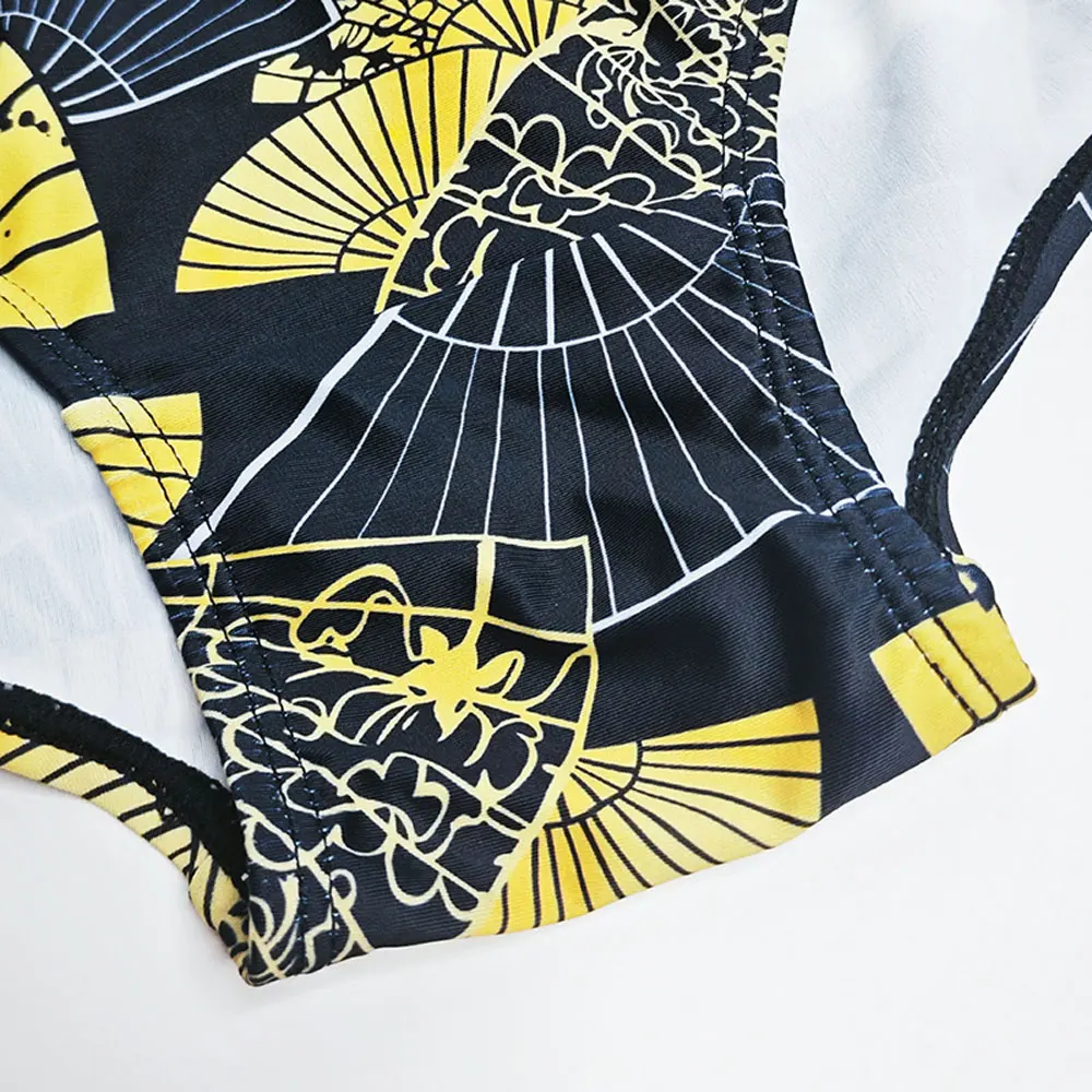 UXH Brand Men's Swimwear short With Push-Up Black Trunks Boxer Hi-Q Sexy Men Breathable Swim Suit Speed Matching Beach Shorts