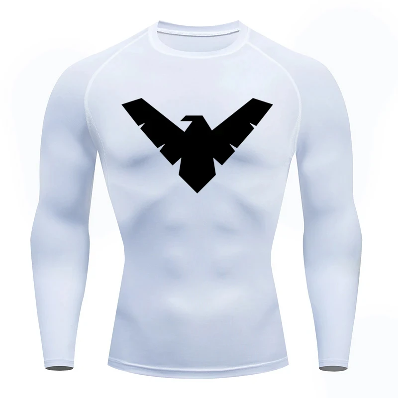 Summer Short Sleeve Compression Shirt Men Sports Top Running T Shirt Quick Dry Gym Workout Clothing Sun Protection Long Sleeve