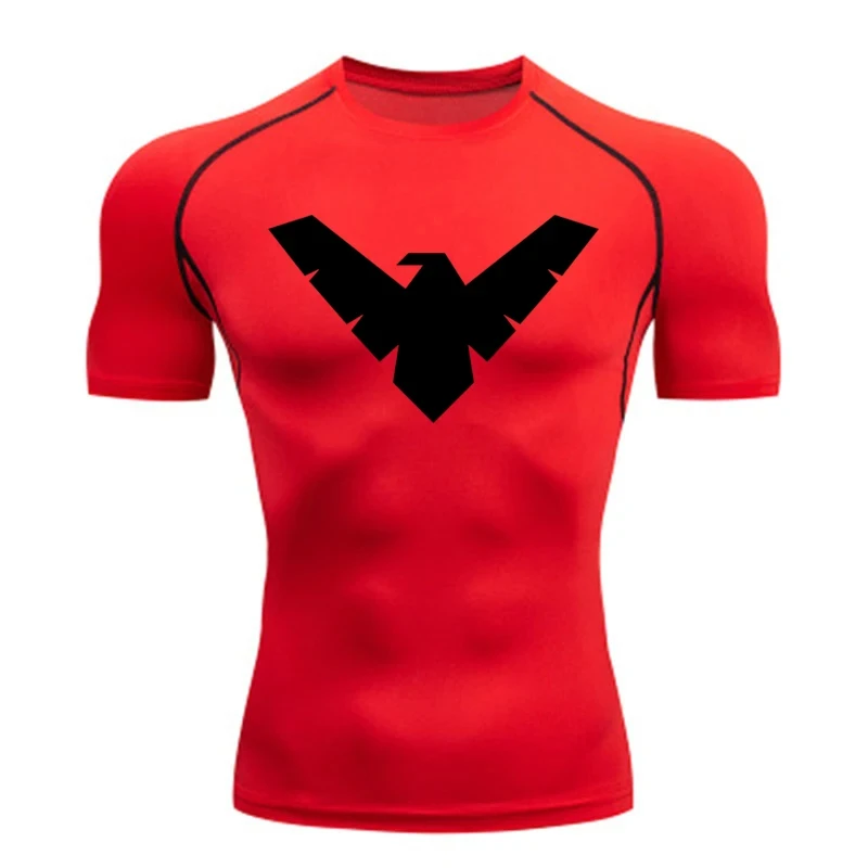 Summer Short Sleeve Compression Shirt Men Sports Top Running T Shirt Quick Dry Gym Workout Clothing Sun Protection Long Sleeve