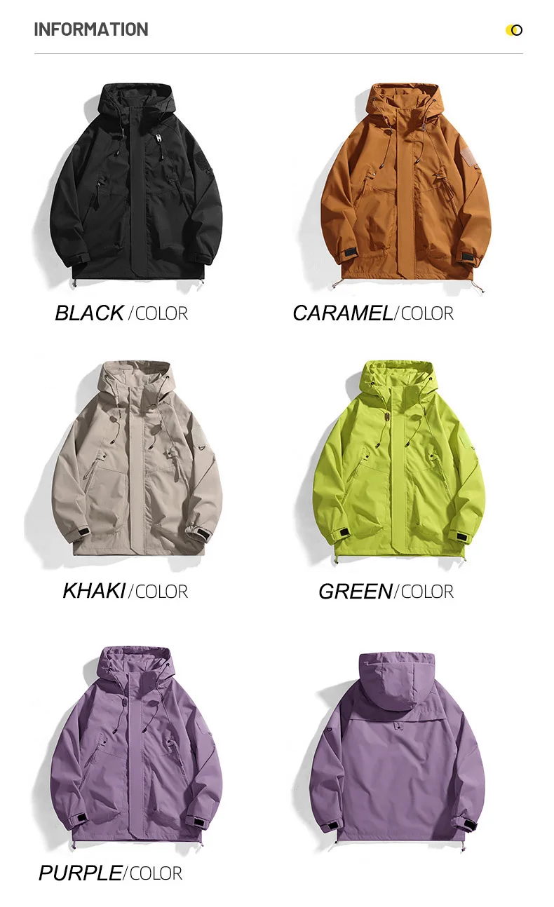 CHRLCK Unisex Waterproof Running Jacket Autumn Windproof Windbreaker Hiking Camping Trekking Outdoor Jackets Men Women Coats