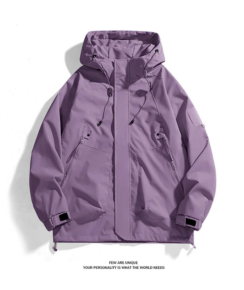 CHRLCK Unisex Waterproof Running Jacket Autumn Windproof Windbreaker Hiking Camping Trekking Outdoor Jackets Men Women Coats