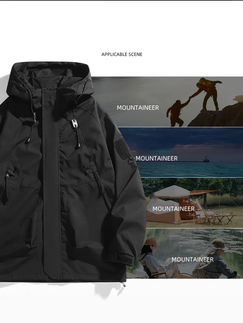 CHRLCK Unisex Waterproof Running Jacket Autumn Windproof Windbreaker Hiking Camping Trekking Outdoor Jackets Men Women Coats