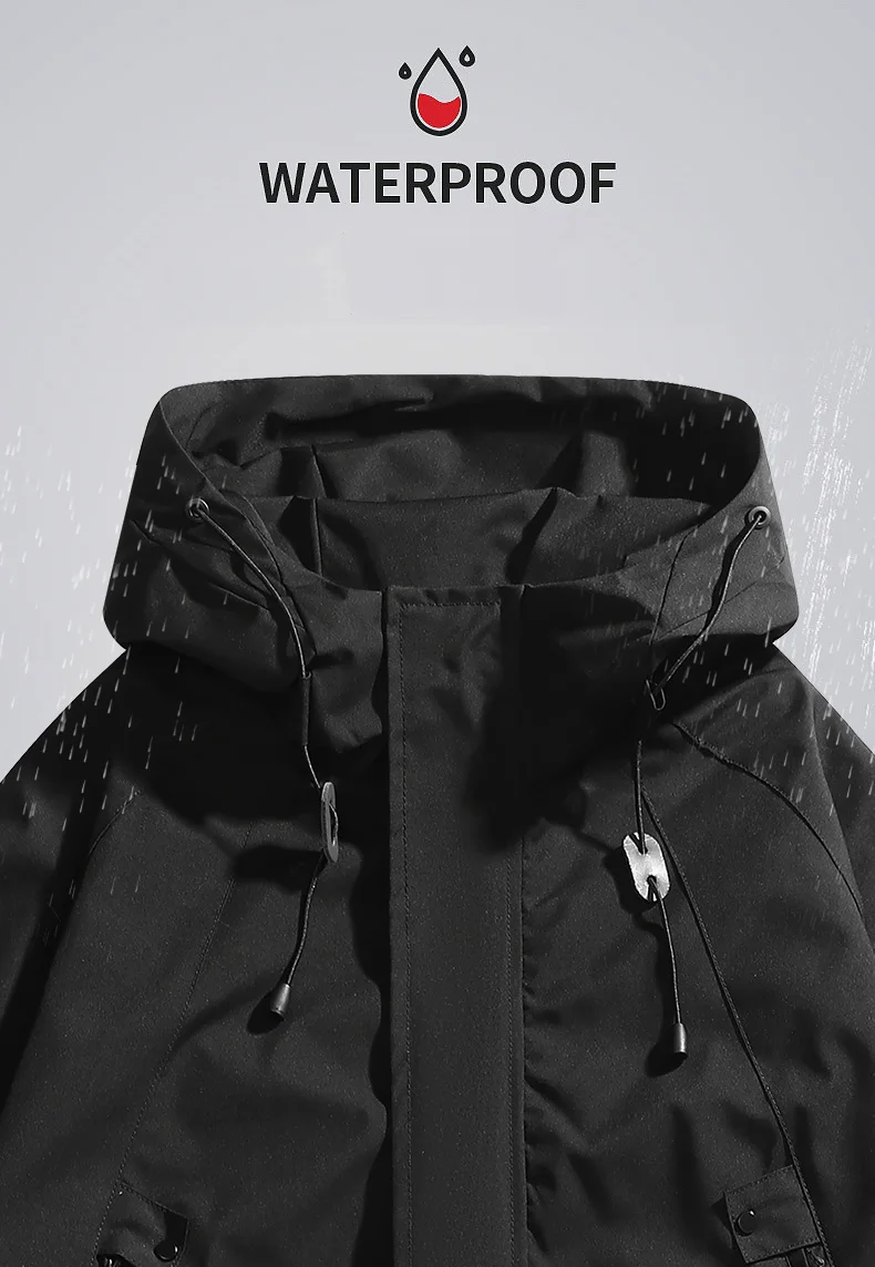 CHRLCK Unisex Waterproof Running Jacket Autumn Windproof Windbreaker Hiking Camping Trekking Outdoor Jackets Men Women Coats