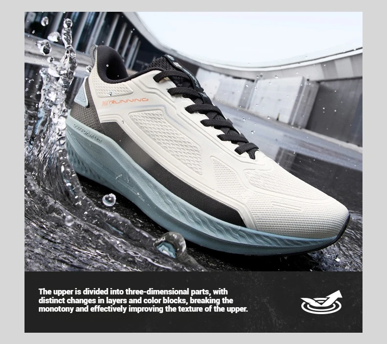 361 Degrees Wingblade Rainblock Men Running Shoes Splash Proof Anti-Slip Water Repellent Grippy Stable Male Sneakers 672532231