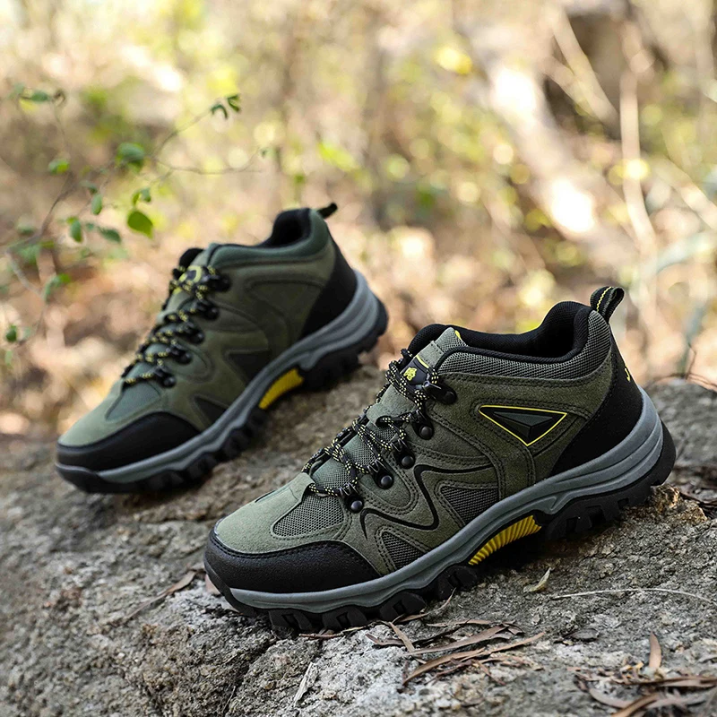 Men's Non-Slip Wear-Resistant Outdoor Hiking Shoes, Wear-Resistant Splash-Proof Sports Shoes, All-Terrain Hunting Hiking Shoes