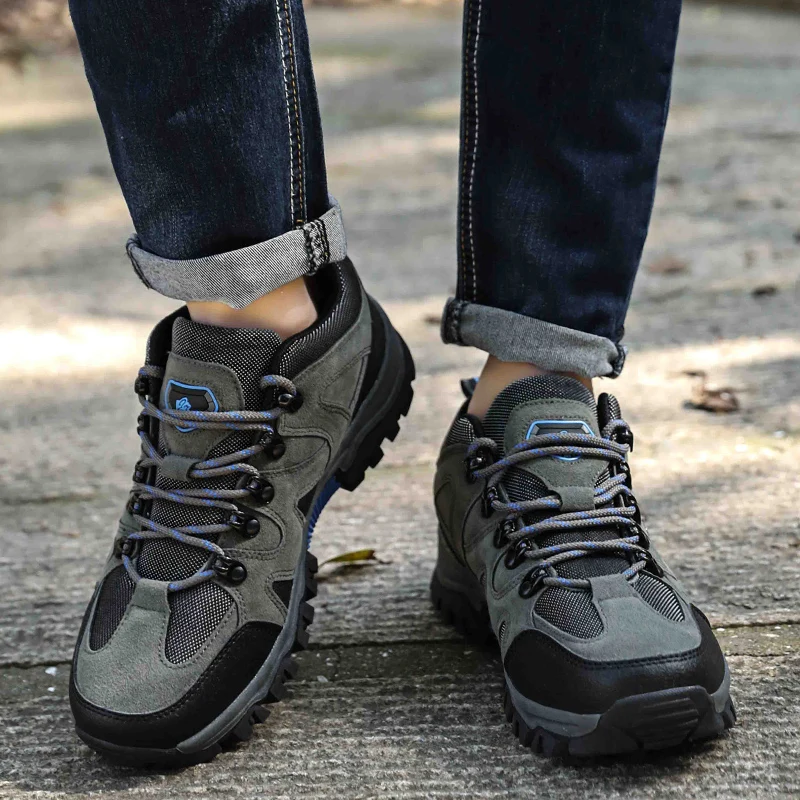 Men's Non-Slip Wear-Resistant Outdoor Hiking Shoes, Wear-Resistant Splash-Proof Sports Shoes, All-Terrain Hunting Hiking Shoes