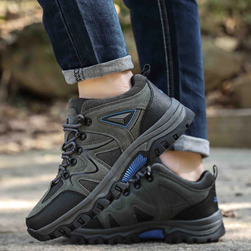 Men's Non-Slip Wear-Resistant Outdoor Hiking Shoes, Wear-Resistant Splash-Proof Sports Shoes, All-Terrain Hunting Hiking Shoes