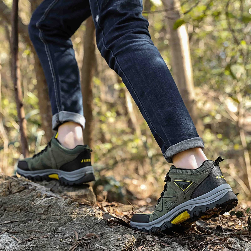 Men's Non-Slip Wear-Resistant Outdoor Hiking Shoes, Wear-Resistant Splash-Proof Sports Shoes, All-Terrain Hunting Hiking Shoes