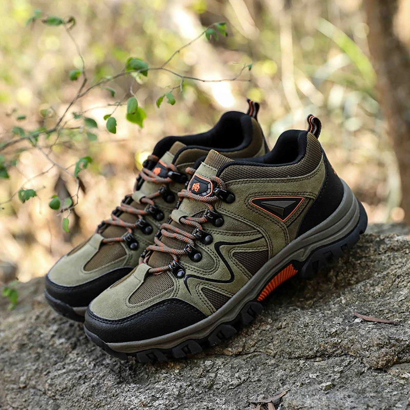 Men's Non-Slip Wear-Resistant Outdoor Hiking Shoes, Wear-Resistant Splash-Proof Sports Shoes, All-Terrain Hunting Hiking Shoes