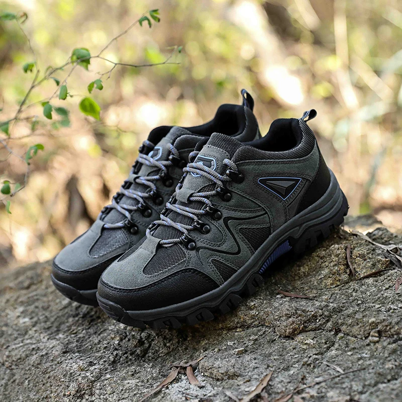 Men's Non-Slip Wear-Resistant Outdoor Hiking Shoes, Wear-Resistant Splash-Proof Sports Shoes, All-Terrain Hunting Hiking Shoes