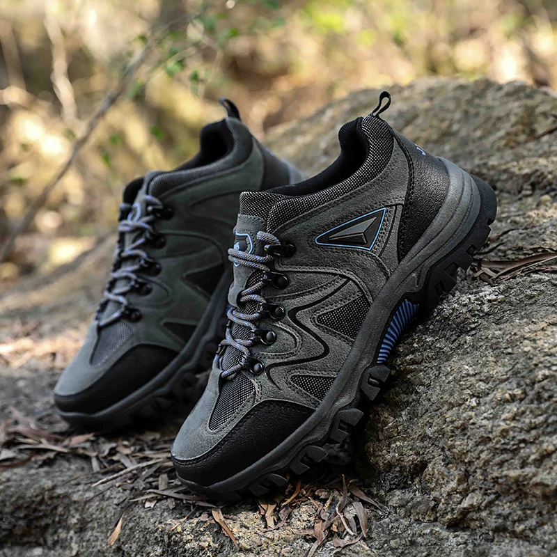 Men's Non-Slip Wear-Resistant Outdoor Hiking Shoes, Wear-Resistant Splash-Proof Sports Shoes, All-Terrain Hunting Hiking Shoes