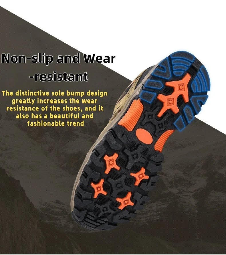 Men's Non-Slip Wear-Resistant Outdoor Hiking Shoes, Wear-Resistant Splash-Proof Sports Shoes, All-Terrain Hunting Hiking Shoes