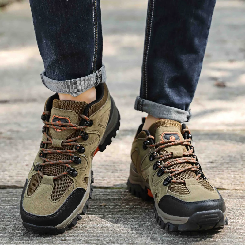Men's Non-Slip Wear-Resistant Outdoor Hiking Shoes, Wear-Resistant Splash-Proof Sports Shoes, All-Terrain Hunting Hiking Shoes