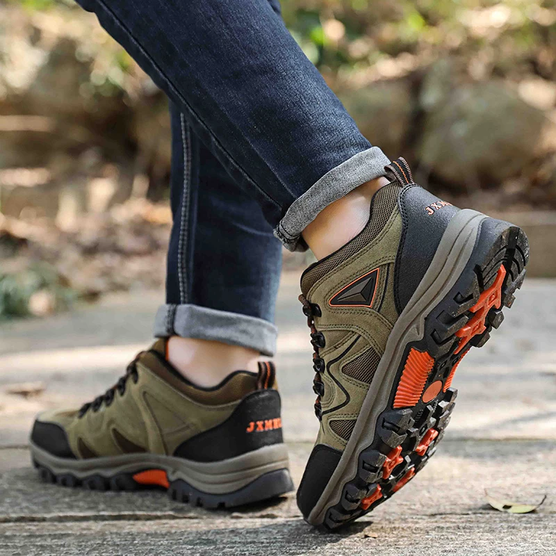Men's Non-Slip Wear-Resistant Outdoor Hiking Shoes, Wear-Resistant Splash-Proof Sports Shoes, All-Terrain Hunting Hiking Shoes