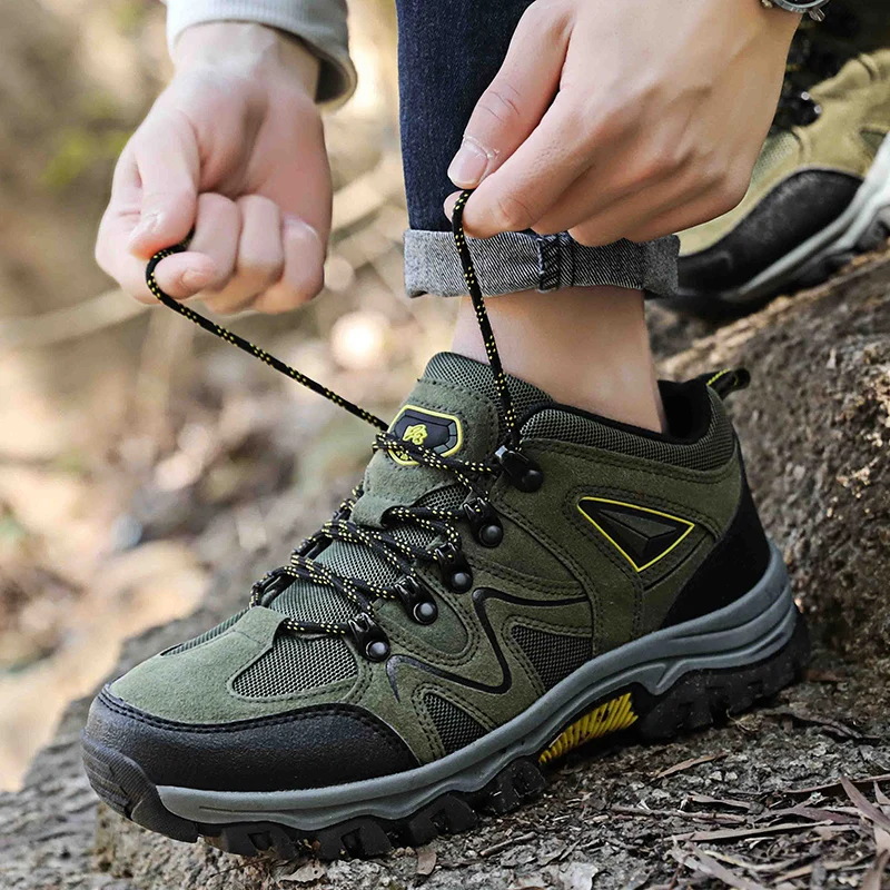 Men's Non-Slip Wear-Resistant Outdoor Hiking Shoes, Wear-Resistant Splash-Proof Sports Shoes, All-Terrain Hunting Hiking Shoes