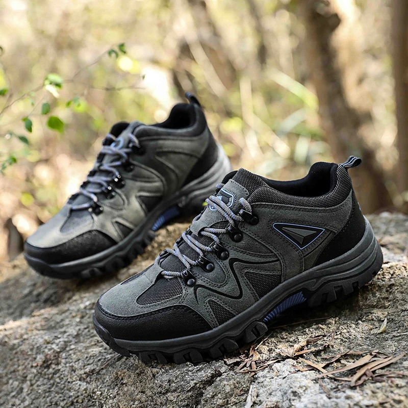 Men's Non-Slip Wear-Resistant Outdoor Hiking Shoes, Wear-Resistant Splash-Proof Sports Shoes, All-Terrain Hunting Hiking Shoes