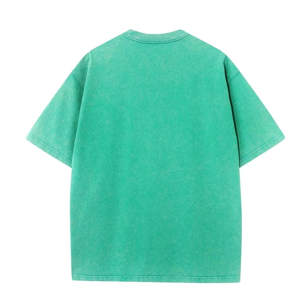 Washed T-Shirt 230G 100Cotton Solid Oversized Loose Fitness Mens Tee Tops Dropped Shoulders Short Sleeve Gym Bodybuilding Shirts