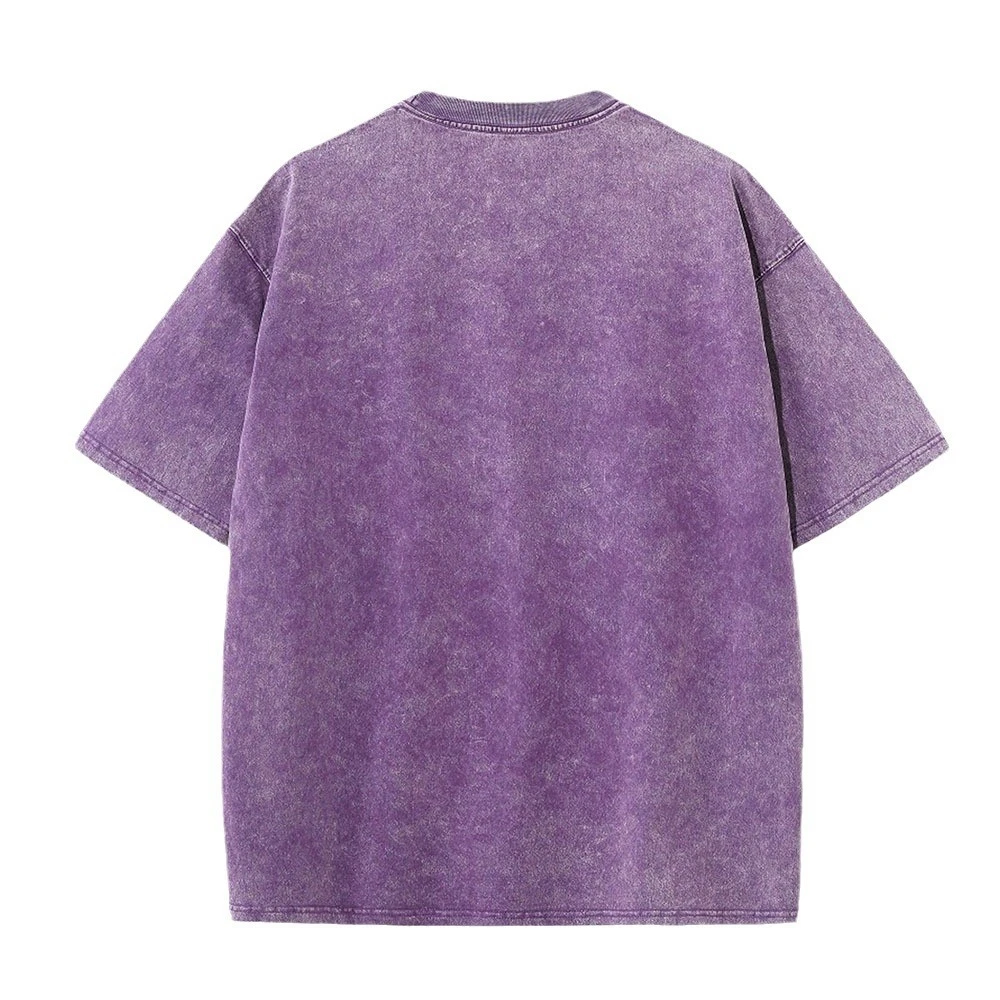 Washed T-Shirt 230G 100Cotton Solid Oversized Loose Fitness Mens Tee Tops Dropped Shoulders Short Sleeve Gym Bodybuilding Shirts