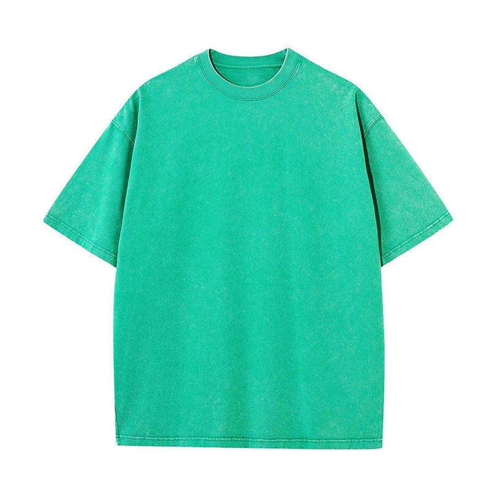 Washed T-Shirt 230G 100Cotton Solid Oversized Loose Fitness Mens Tee Tops Dropped Shoulders Short Sleeve Gym Bodybuilding Shirts