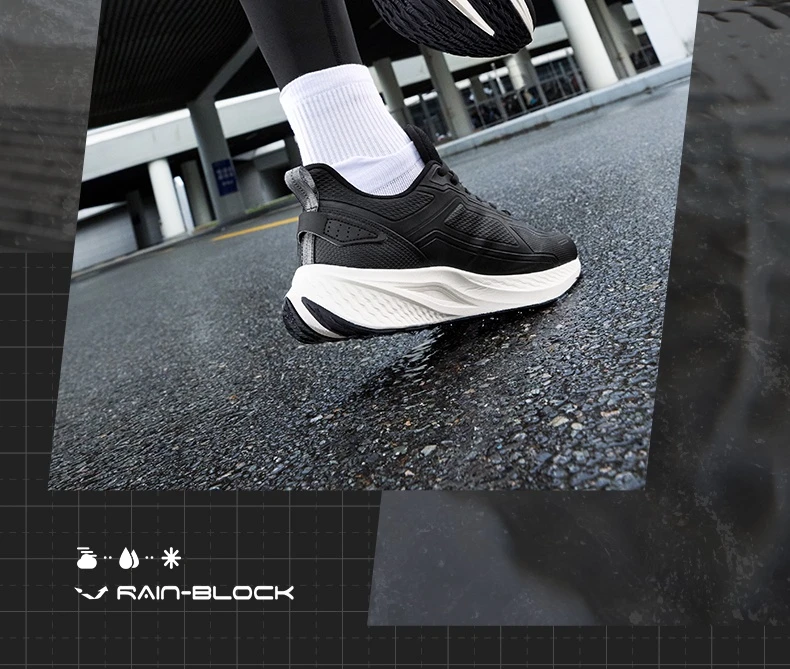 361 Degrees Fengyi Rainblock Men Running Shoes Water Repellent Anti-Slip Grippy Cushioning Airy Male Sneakers 672532231