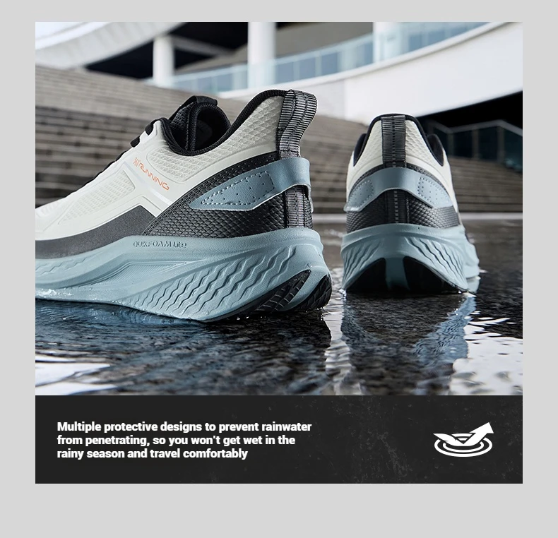 361 Degrees Fengyi Rainblock Men Running Shoes Water Repellent Anti-Slip Grippy Cushioning Airy Male Sneakers 672532231