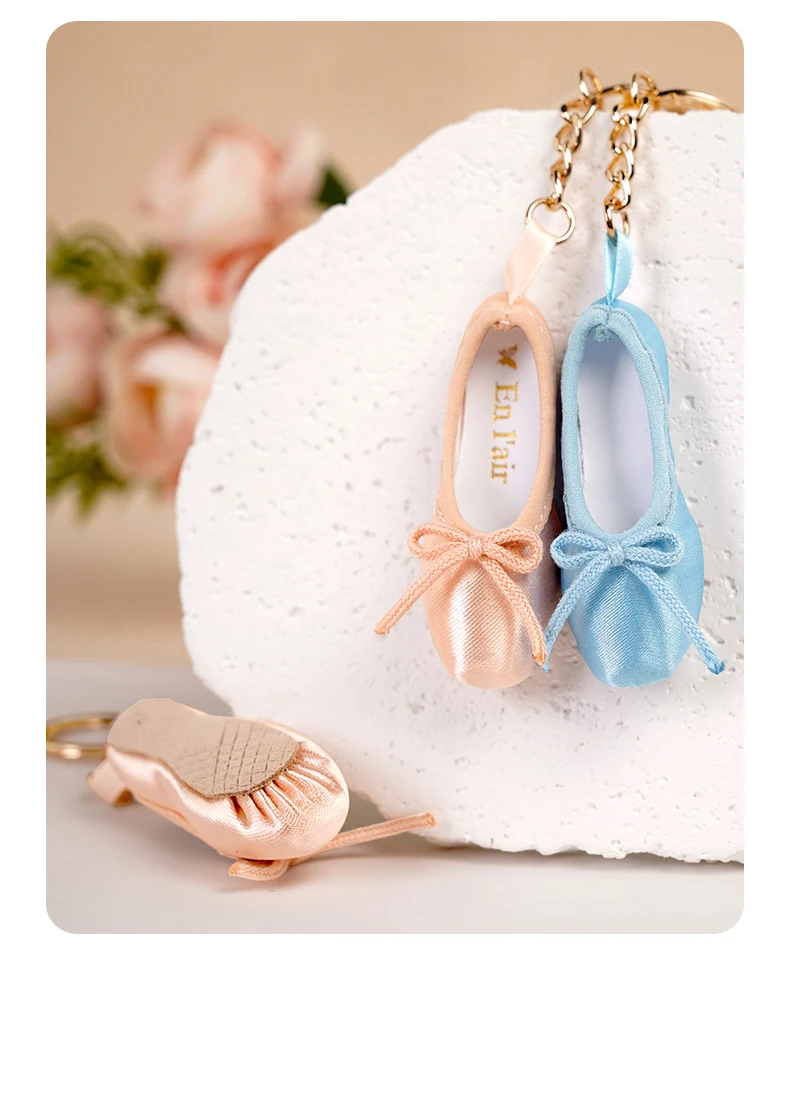Girls Ballet Shoe Keychain Women Point Shoe Pedant Decoration for Dancer Ballerina Dance Bags Ballet Accessories Gifts Keyring