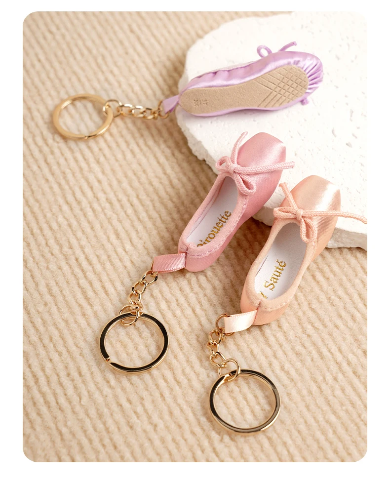 Girls Ballet Shoe Keychain Women Point Shoe Pedant Decoration for Dancer Ballerina Dance Bags Ballet Accessories Gifts Keyring