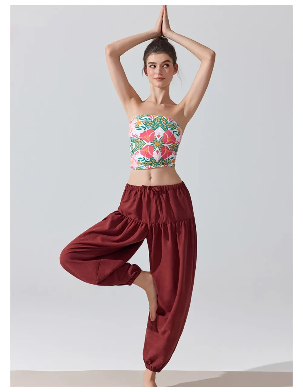 Stown Harem Pants for Ladies Gym - Women's High Waist Drawstring Yoga Boho Trousers with Pockets, Loose Fit Balloon Sweatpants