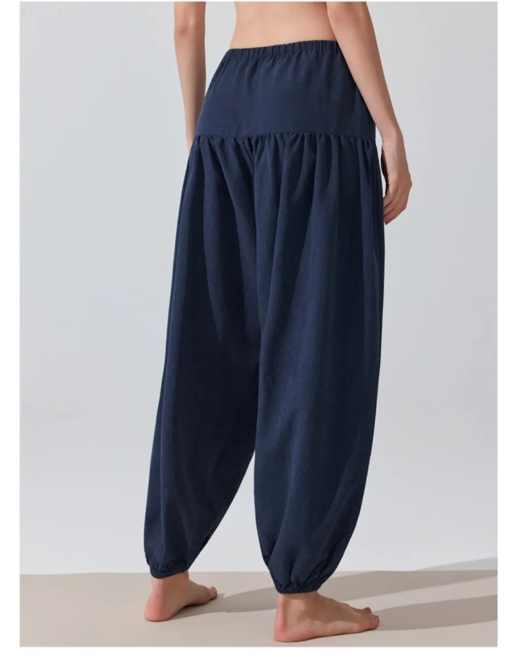 Stown Harem Pants for Ladies Gym - Women's High Waist Drawstring Yoga Boho Trousers with Pockets, Loose Fit Balloon Sweatpants