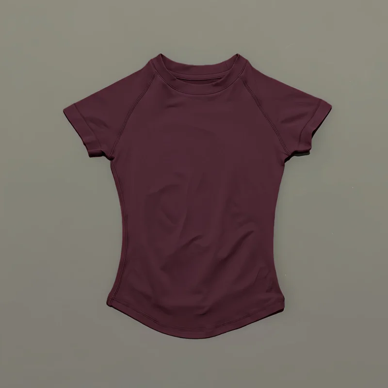 HISTELLO Df Solid Color Sports Short Sleeve Top Women Seamless Yoga Clothing Fitness T Shirts Gym Leotard Workout Sports Vest