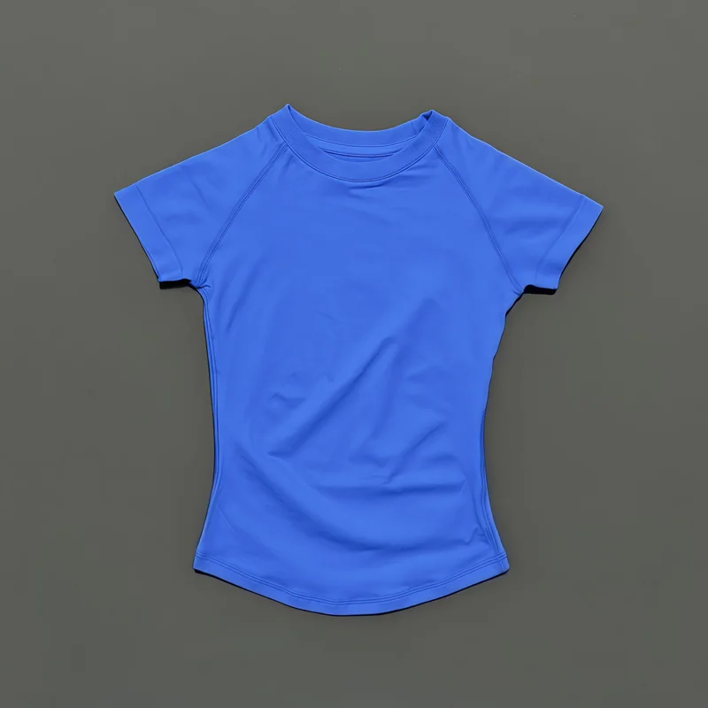 HISTELLO Df Solid Color Sports Short Sleeve Top Women Seamless Yoga Clothing Fitness T Shirts Gym Leotard Workout Sports Vest