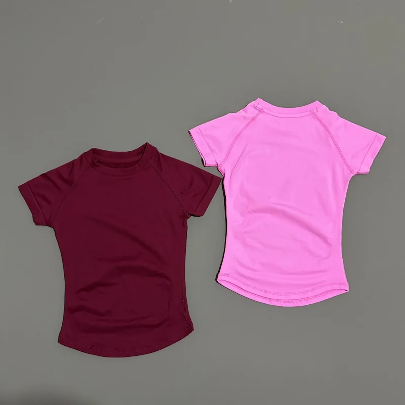 HISTELLO Df Solid Color Sports Short Sleeve Top Women Seamless Yoga Clothing Fitness T Shirts Gym Leotard Workout Sports Vest