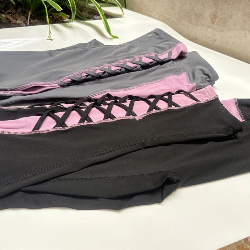 Professional Ice Skating Pants, Flower Skating Training Pants, High Waist Slimming, High Elasticity, Ultra Soft and Slim Fitting