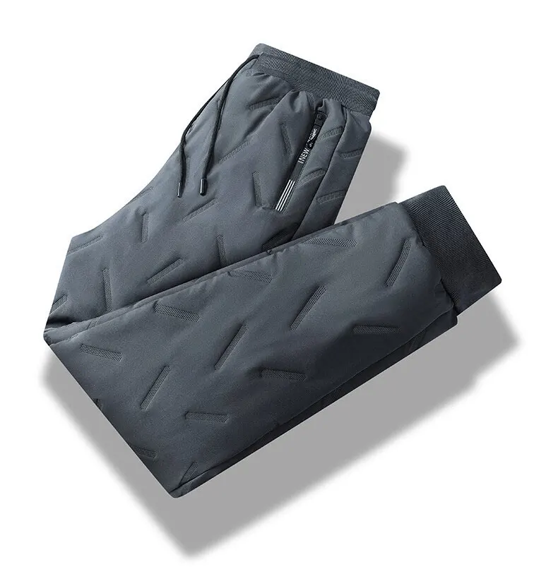 Winter Running Pant Cashmere Thicken Fleece Windproof Sweatpants Men Joggers Cotton Warm Pants Male Waterproof Thermal Trousers