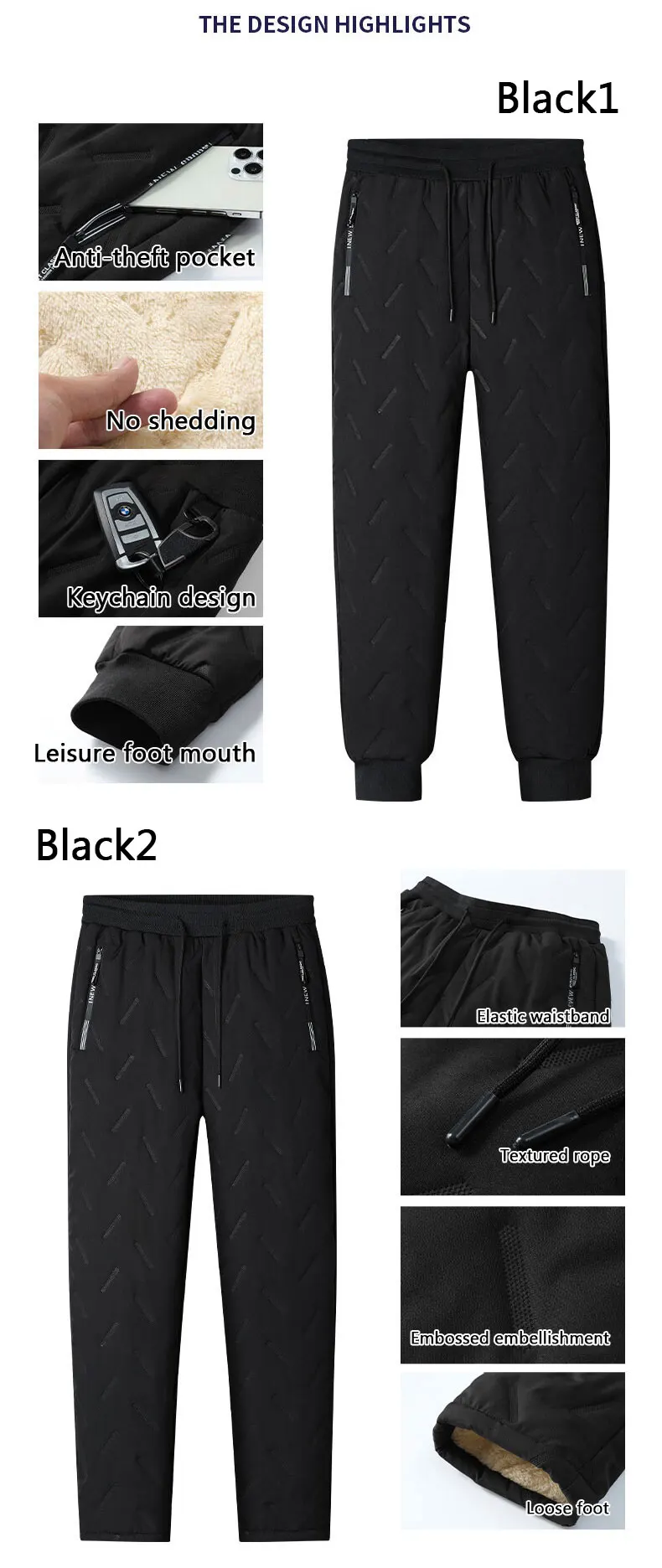 Winter Running Pant Cashmere Thicken Fleece Windproof Sweatpants Men Joggers Cotton Warm Pants Male Waterproof Thermal Trousers