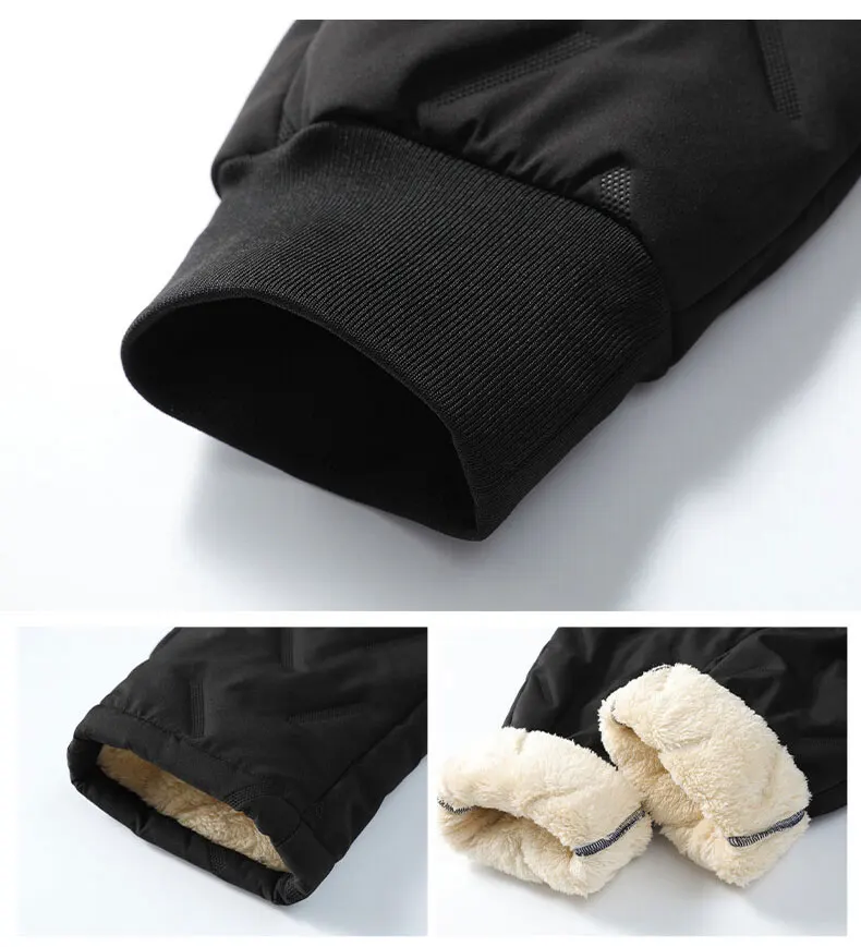 Winter Running Pant Cashmere Thicken Fleece Windproof Sweatpants Men Joggers Cotton Warm Pants Male Waterproof Thermal Trousers
