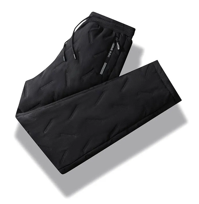 Winter Running Pant Cashmere Thicken Fleece Windproof Sweatpants Men Joggers Cotton Warm Pants Male Waterproof Thermal Trousers