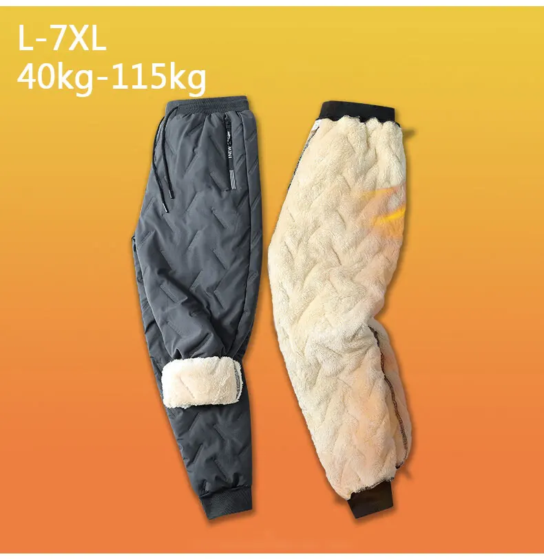 Winter Running Pant Cashmere Thicken Fleece Windproof Sweatpants Men Joggers Cotton Warm Pants Male Waterproof Thermal Trousers