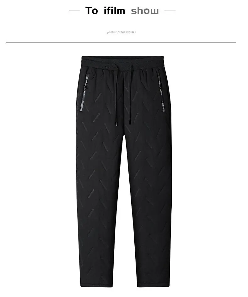 Winter Running Pant Cashmere Thicken Fleece Windproof Sweatpants Men Joggers Cotton Warm Pants Male Waterproof Thermal Trousers
