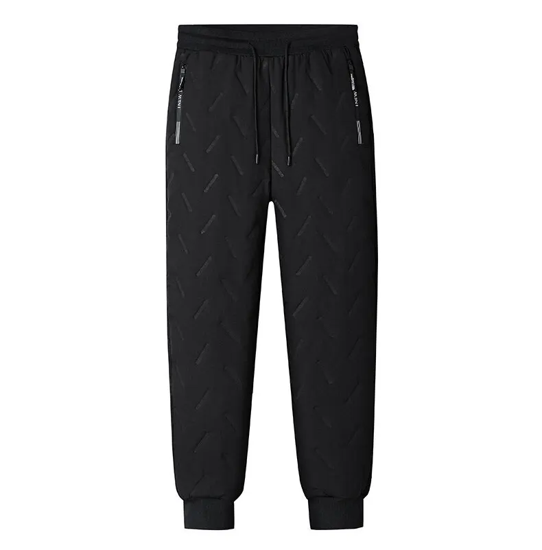Winter Running Pant Cashmere Thicken Fleece Windproof Sweatpants Men Joggers Cotton Warm Pants Male Waterproof Thermal Trousers
