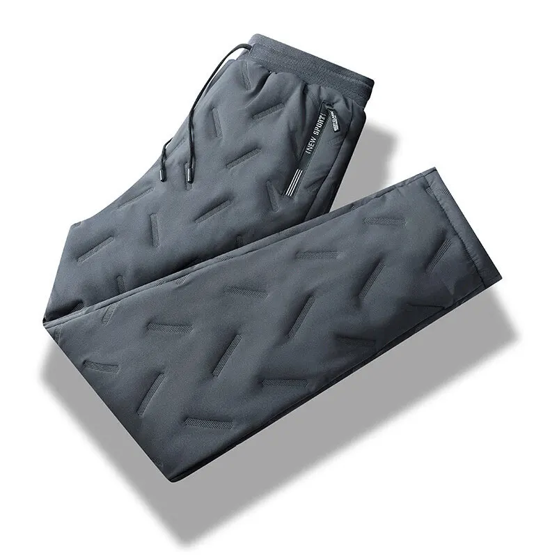 Winter Running Pant Cashmere Thicken Fleece Windproof Sweatpants Men Joggers Cotton Warm Pants Male Waterproof Thermal Trousers